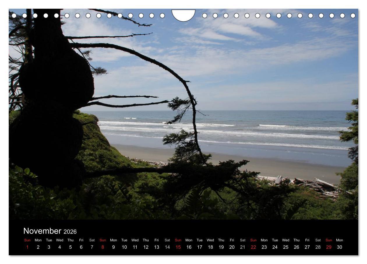 Beispielinhalt (Bild) From Pacific to the Mountains 2026 (Wall Calendar 2026 DIN A4 landscape), CALVENDO 12 Month Wall Calendar
