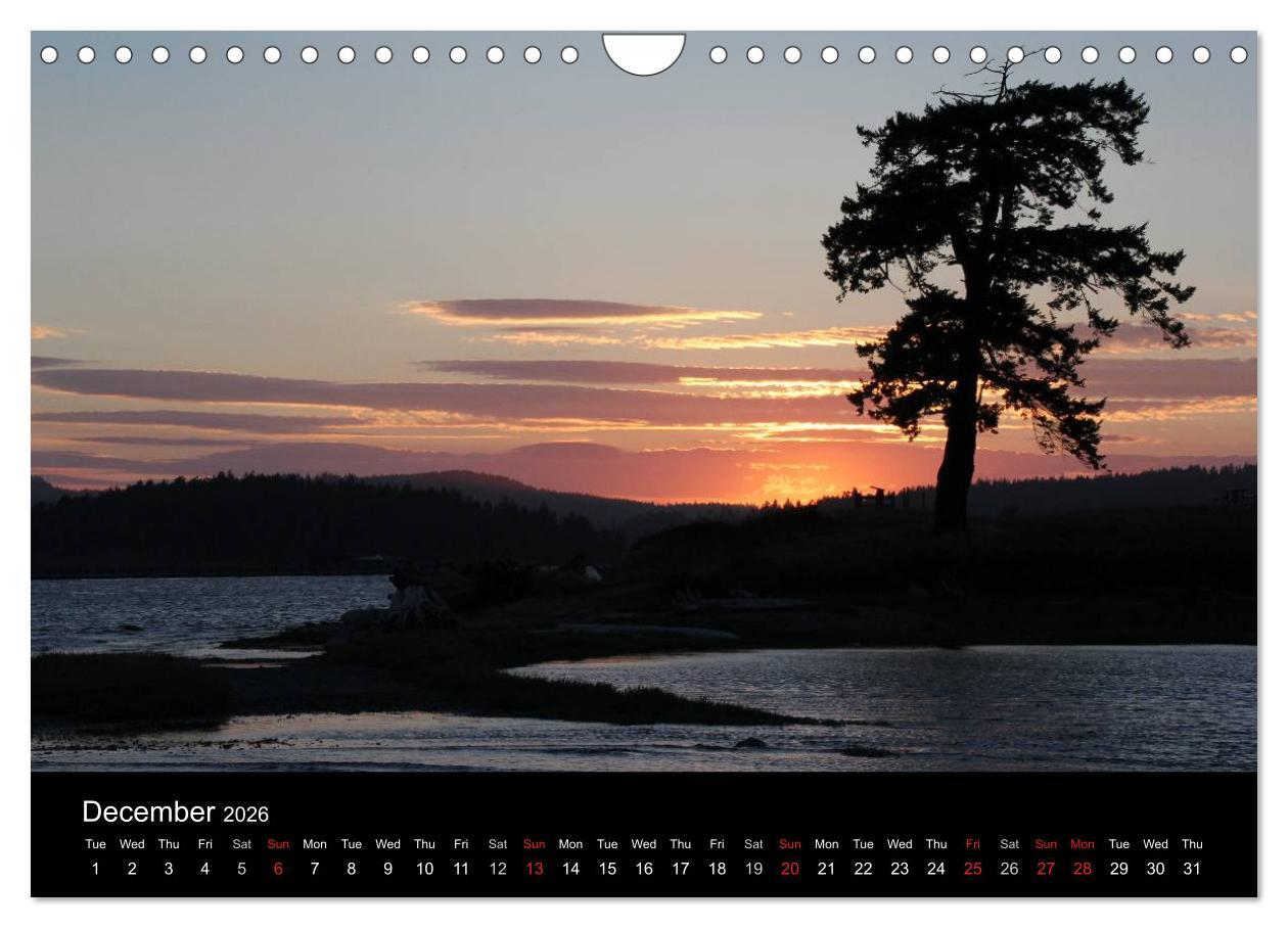 Beispielinhalt (Bild) From Pacific to the Mountains 2026 (Wall Calendar 2026 DIN A4 landscape), CALVENDO 12 Month Wall Calendar