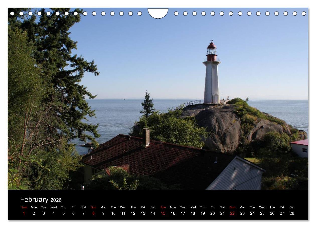 Beispielinhalt (Bild) From Pacific to the Mountains 2026 (Wall Calendar 2026 DIN A4 landscape), CALVENDO 12 Month Wall Calendar