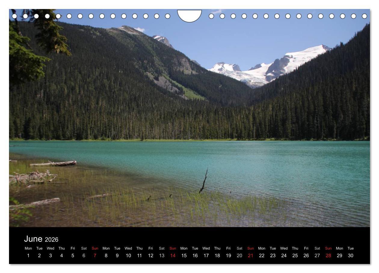 Beispielinhalt (Bild) From Pacific to the Mountains 2026 (Wall Calendar 2026 DIN A4 landscape), CALVENDO 12 Month Wall Calendar