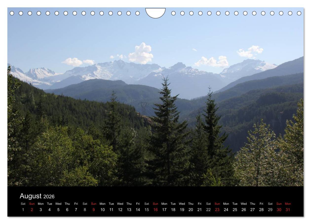 Beispielinhalt (Bild) From Pacific to the Mountains 2026 (Wall Calendar 2026 DIN A4 landscape), CALVENDO 12 Month Wall Calendar