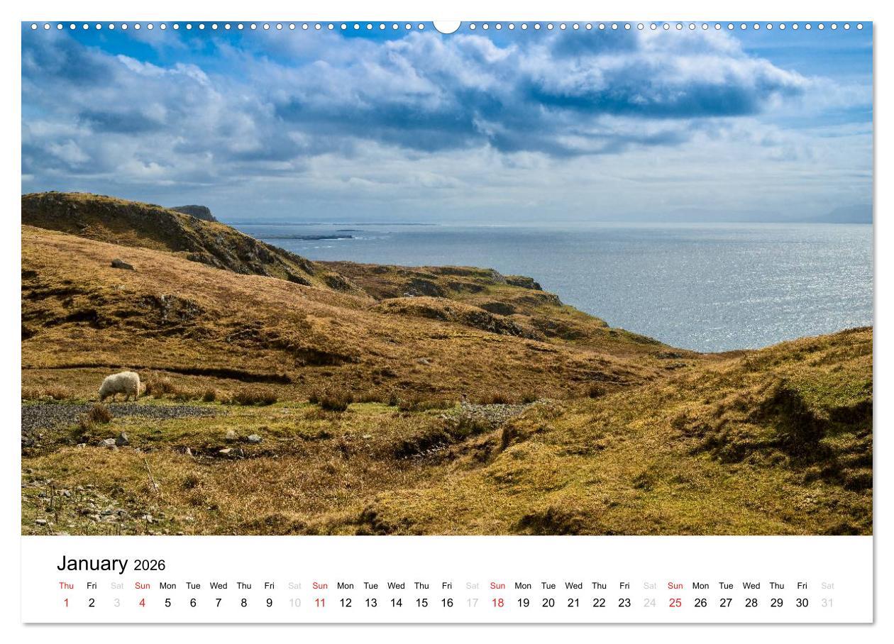 Beispielinhalt (Bild) Ireland. Wild Atlantic Views / UK-Version (High Quality Premium Wall Calendar 2026 DIN A2 landscape),CALVENDO 12 Month Wall Calendar