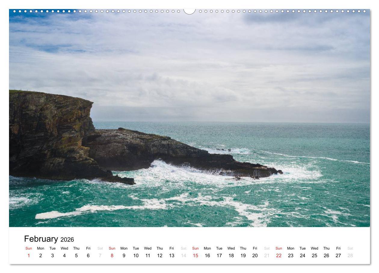 Beispielinhalt (Bild) Ireland. Wild Atlantic Views / UK-Version (High Quality Premium Wall Calendar 2026 DIN A2 landscape),CALVENDO 12 Month Wall Calendar
