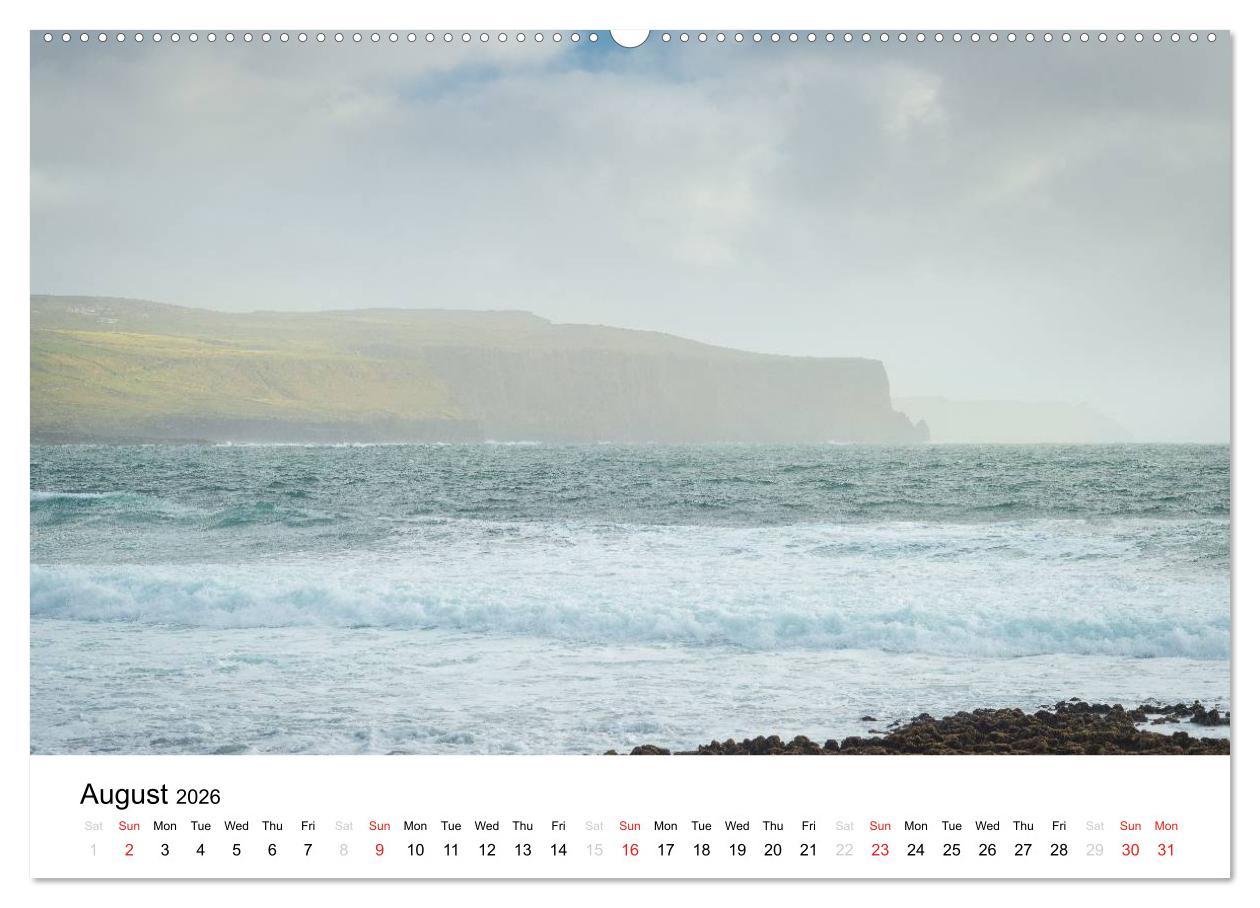 Beispielinhalt (Bild) Ireland. Wild Atlantic Views / UK-Version (High Quality Premium Wall Calendar 2026 DIN A2 landscape),CALVENDO 12 Month Wall Calendar