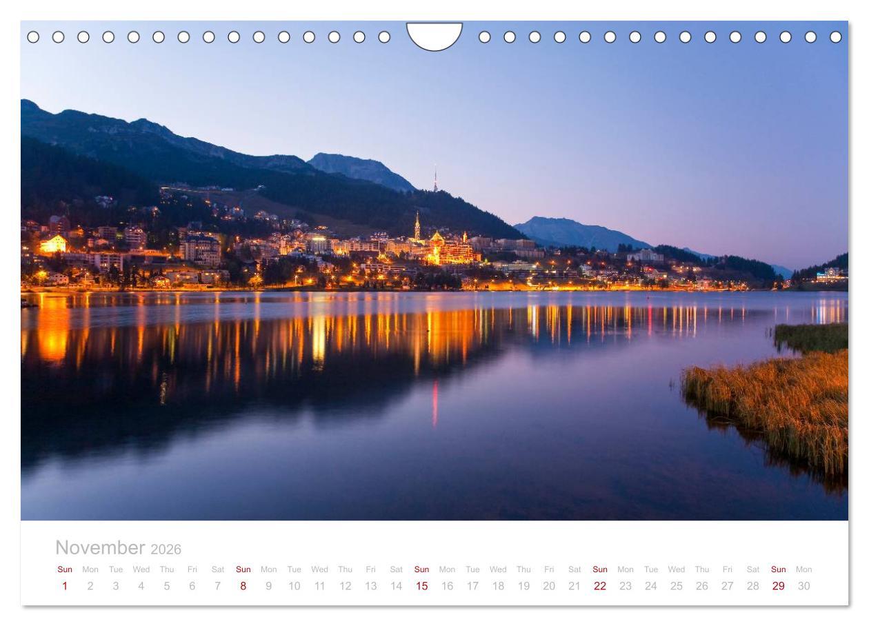 Beispielinhalt (Bild) Grisons Engadine 2026 / UK-Version (Wall Calendar 2026 DIN A4 landscape), CALVENDO 12 Month Wall Calendar