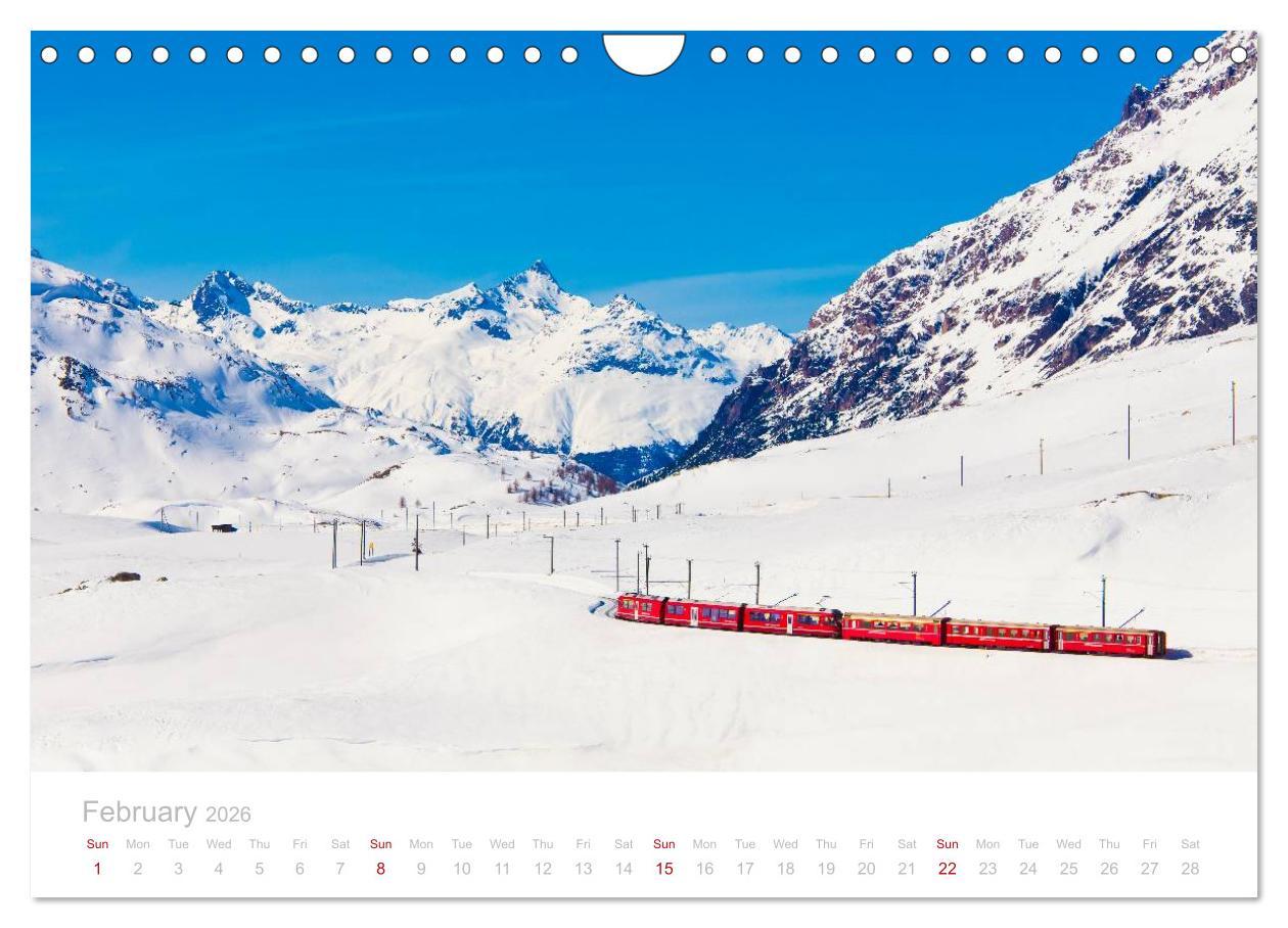 Beispielinhalt (Bild) Grisons Engadine 2026 / UK-Version (Wall Calendar 2026 DIN A4 landscape), CALVENDO 12 Month Wall Calendar