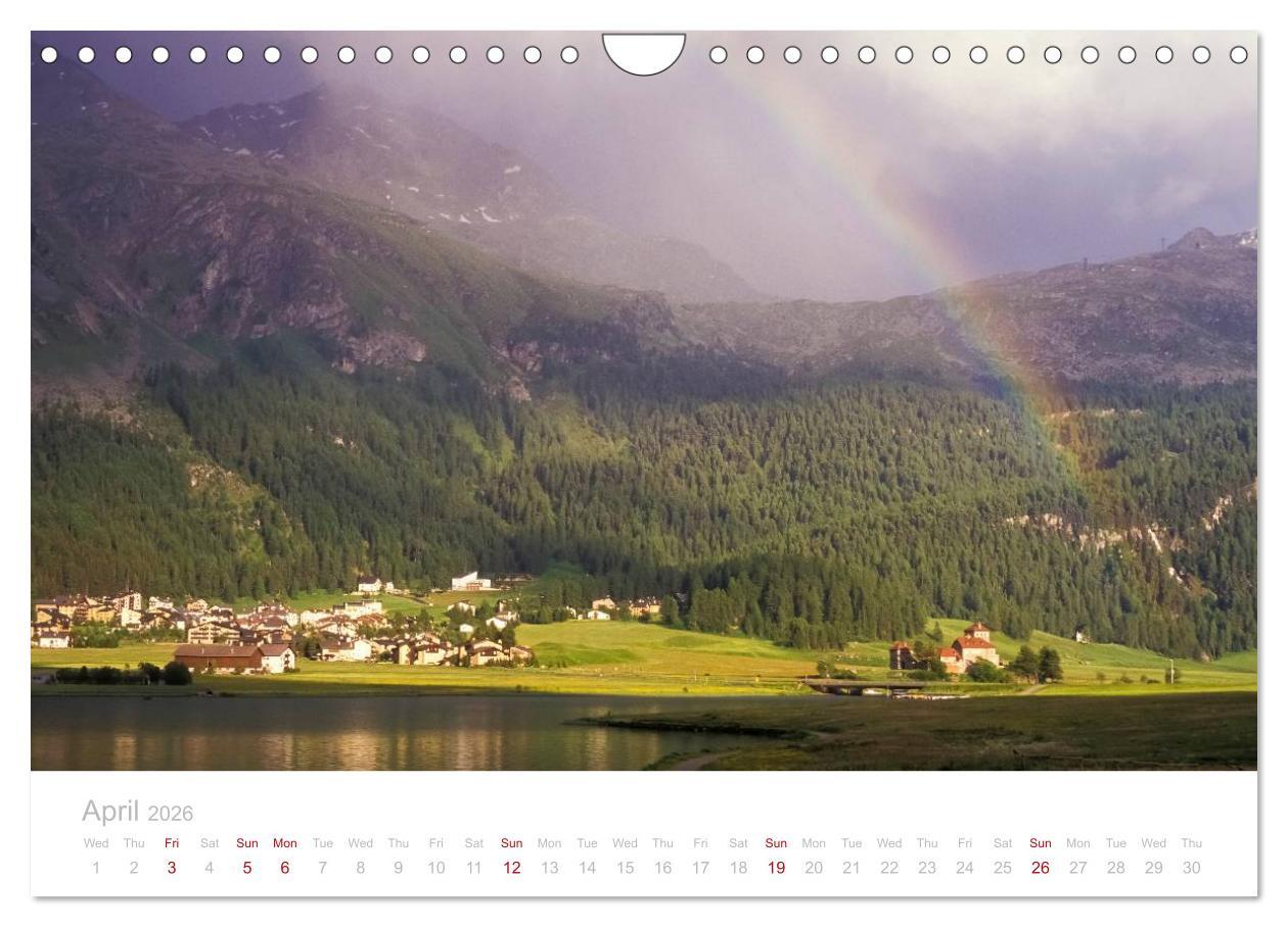 Beispielinhalt (Bild) Grisons Engadine 2026 / UK-Version (Wall Calendar 2026 DIN A4 landscape), CALVENDO 12 Month Wall Calendar