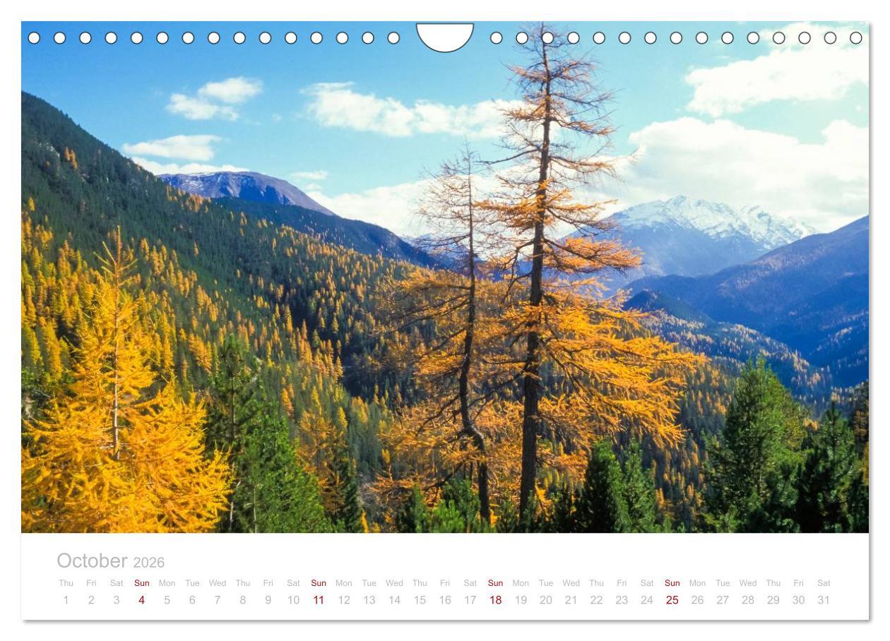 Beispielinhalt (Bild) Grisons Engadine 2026 / UK-Version (Wall Calendar 2026 DIN A4 landscape), CALVENDO 12 Month Wall Calendar
