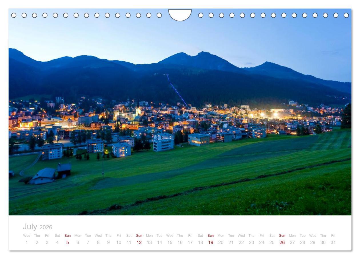Beispielinhalt (Bild) Grisons Engadine 2026 / UK-Version (Wall Calendar 2026 DIN A4 landscape), CALVENDO 12 Month Wall Calendar