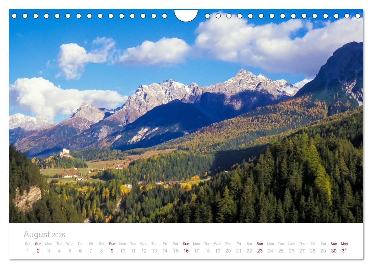 Beispielinhalt (Bild) Grisons Engadine 2026 / UK-Version (Wall Calendar 2026 DIN A4 landscape), CALVENDO 12 Month Wall Calendar