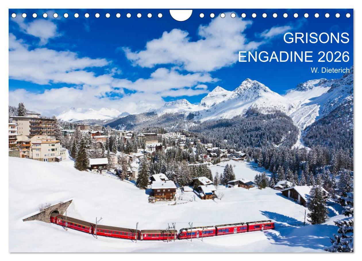 Vorderes Coverbild Grisons Engadine 2026 / UK-Version (Wall Calendar 2026 DIN A4 landscape), CALVENDO 12 Month Wall Calendar