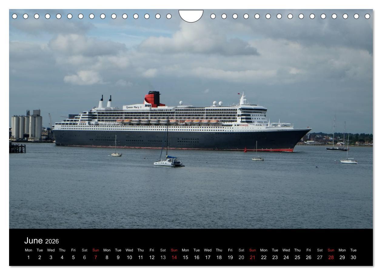 Beispielinhalt (Bild) Cruise Southampton (Wall Calendar 2026 DIN A4 landscape), CALVENDO 12 Month Wall Calendar