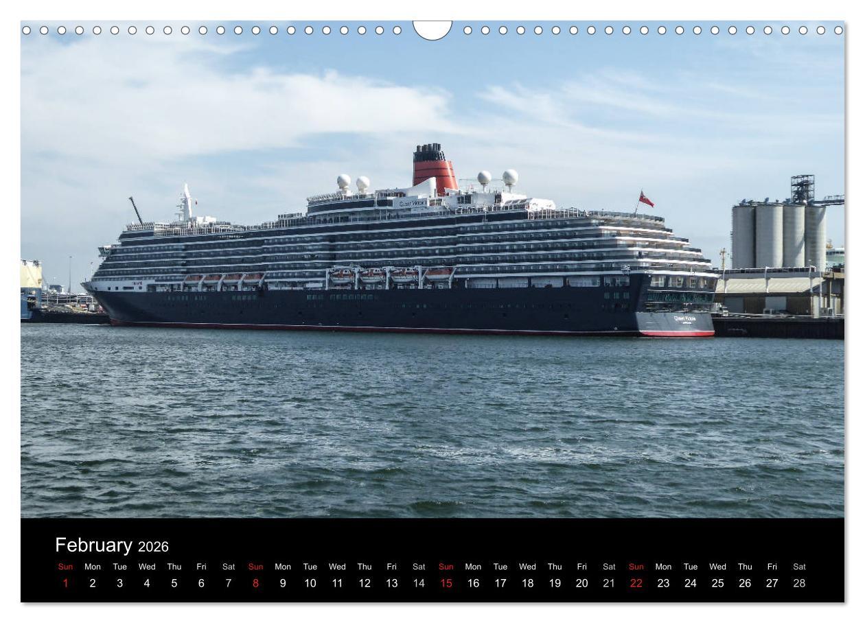 Beispielinhalt (Bild) Cruise Southampton (Wall Calendar 2026 DIN A3 landscape), CALVENDO 12 Month Wall Calendar