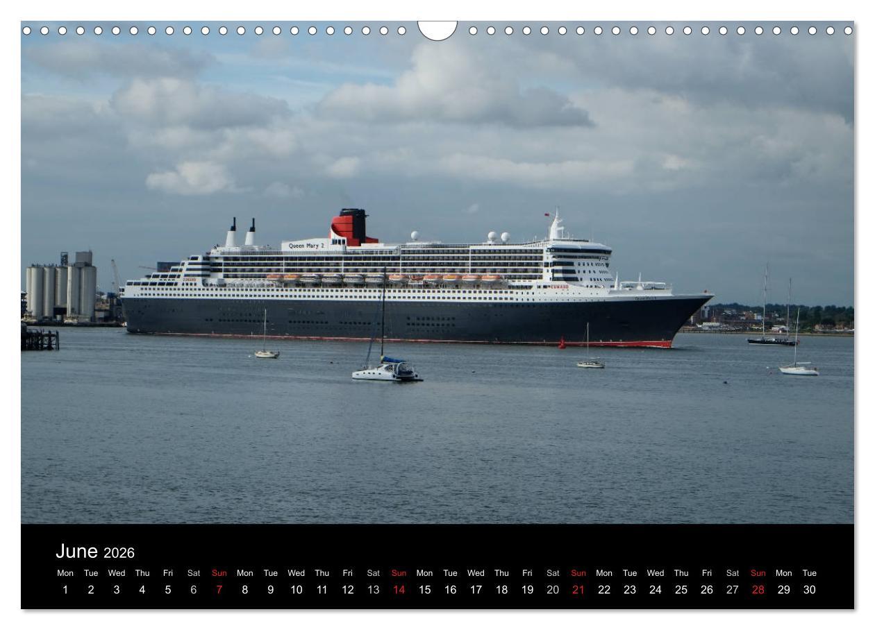 Beispielinhalt (Bild) Cruise Southampton (Wall Calendar 2026 DIN A3 landscape), CALVENDO 12 Month Wall Calendar