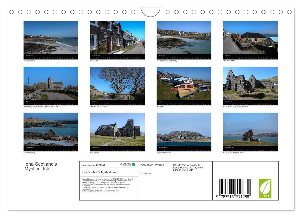 Beispielinhalt (Bild) Iona Scotland's Mystical Isle (Wall Calendar 2026 DIN A4 landscape), CALVENDO 12 Month Wall Calendar