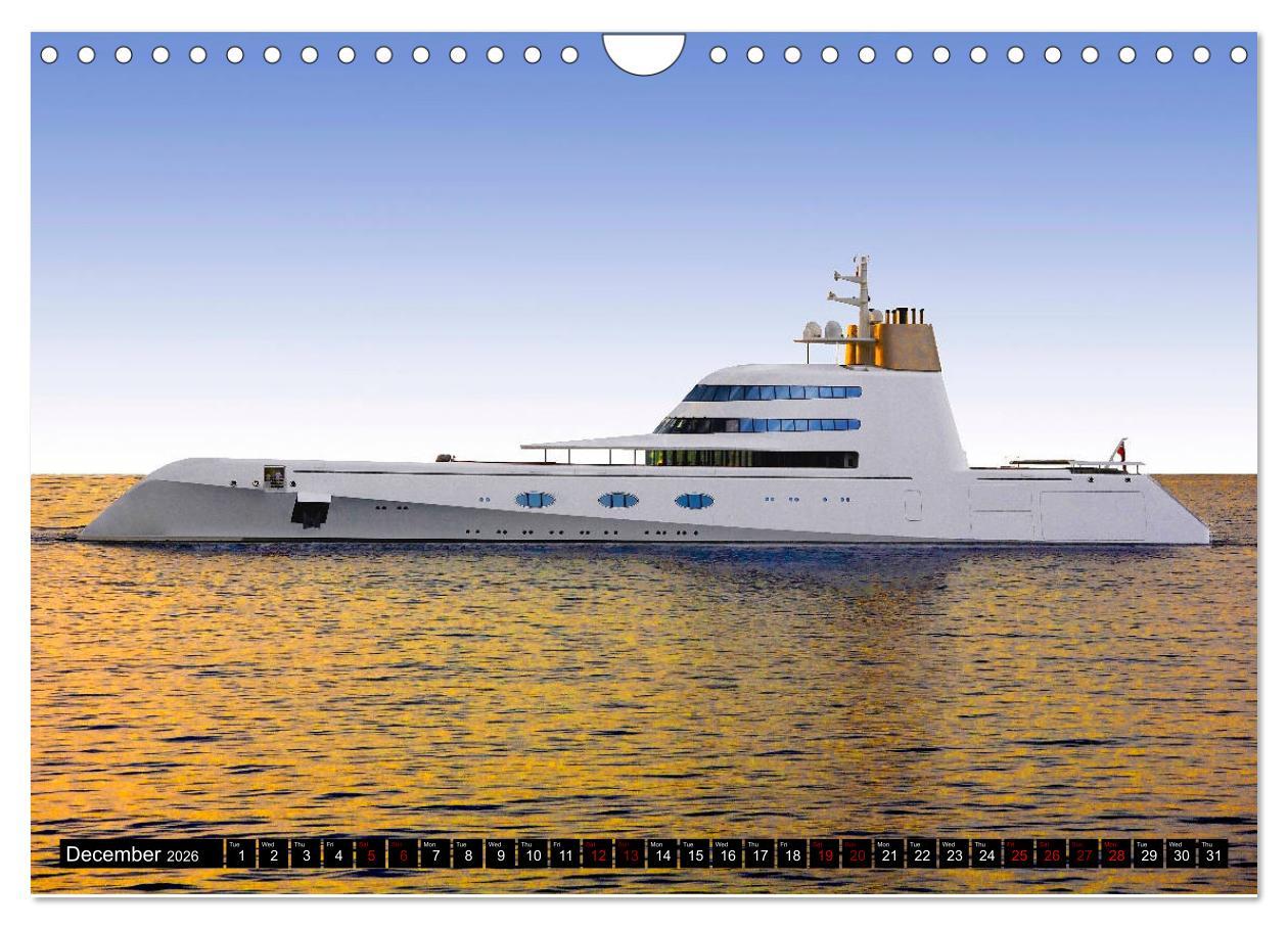 Beispielinhalt (Bild) SUPERYACHTS (Wall Calendar 2026 DIN A4 landscape), CALVENDO 12 Month Wall Calendar