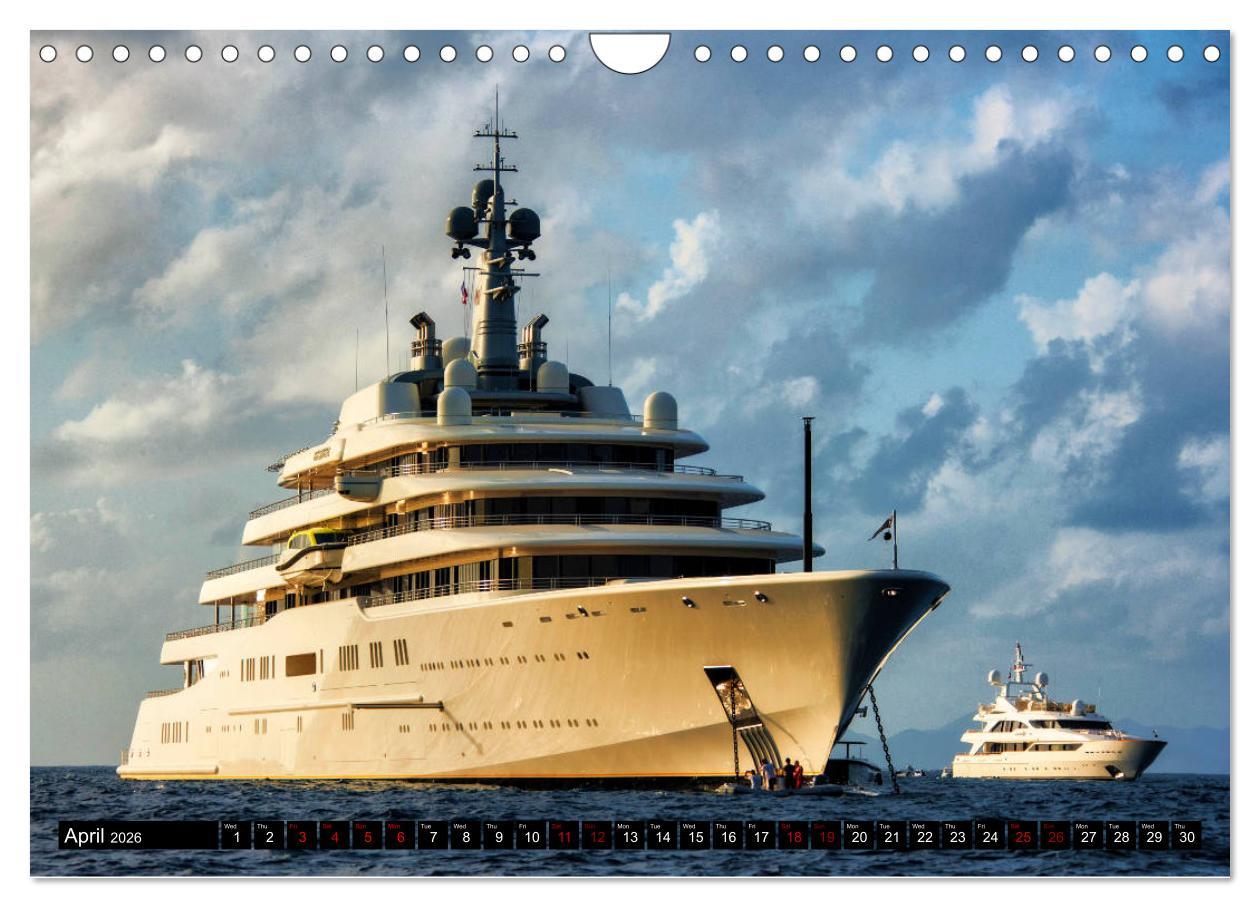 Beispielinhalt (Bild) SUPERYACHTS (Wall Calendar 2026 DIN A4 landscape), CALVENDO 12 Month Wall Calendar