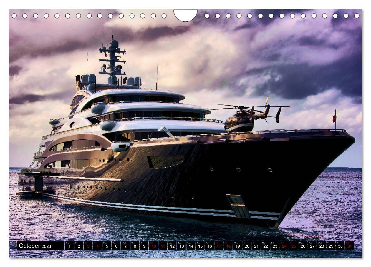 Beispielinhalt (Bild) SUPERYACHTS (Wall Calendar 2026 DIN A4 landscape), CALVENDO 12 Month Wall Calendar