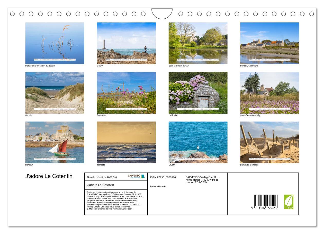 Beispielinhalt (Bild) J'adore Le Cotentin (Calendrier mural 2026 DIN A4 vertical), CALVENDO calendrier mensuel