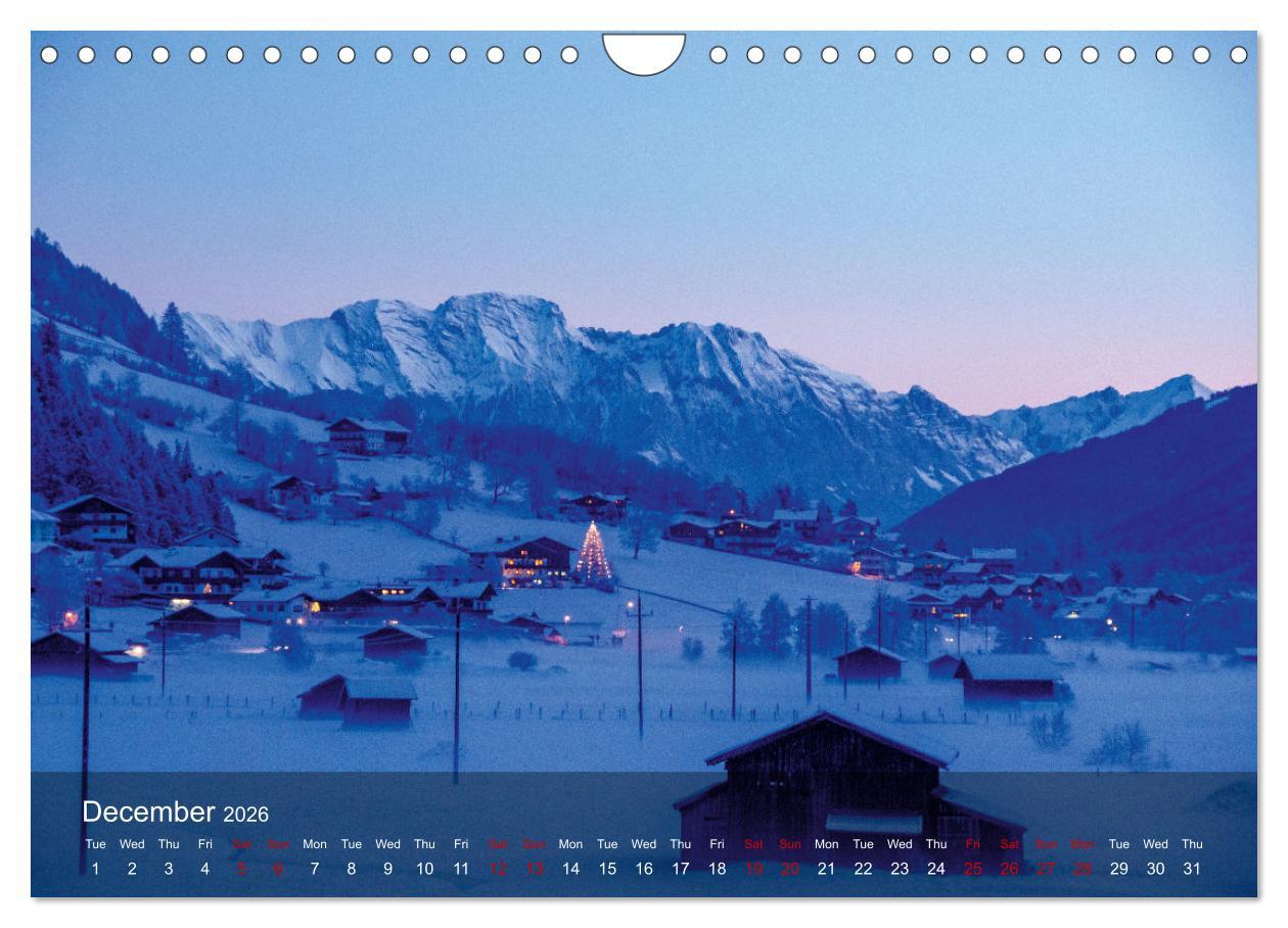 Beispielinhalt (Bild) German and Austrian Alps (Wall Calendar 2026 DIN A4 landscape), CALVENDO 12 Month Wall Calendar