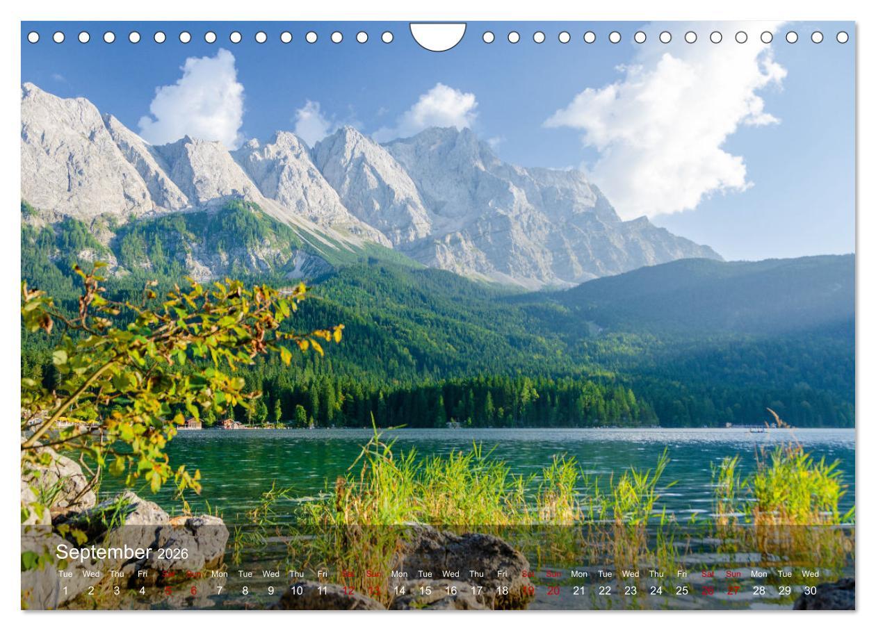 Beispielinhalt (Bild) German and Austrian Alps (Wall Calendar 2026 DIN A4 landscape), CALVENDO 12 Month Wall Calendar