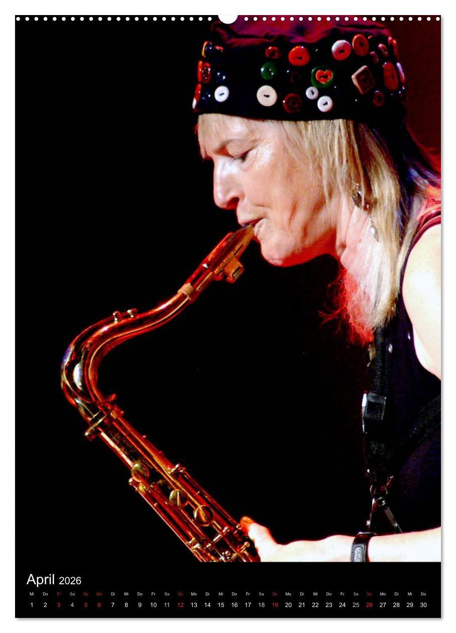 Beispielinhalt (Bild) Jazz Frauen 2026 (Wandkalender 2026 DIN A2 hoch), CALVENDO Monatskalender