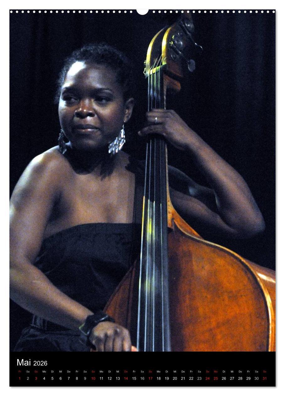 Beispielinhalt (Bild) Jazz Frauen 2026 (Wandkalender 2026 DIN A2 hoch), CALVENDO Monatskalender