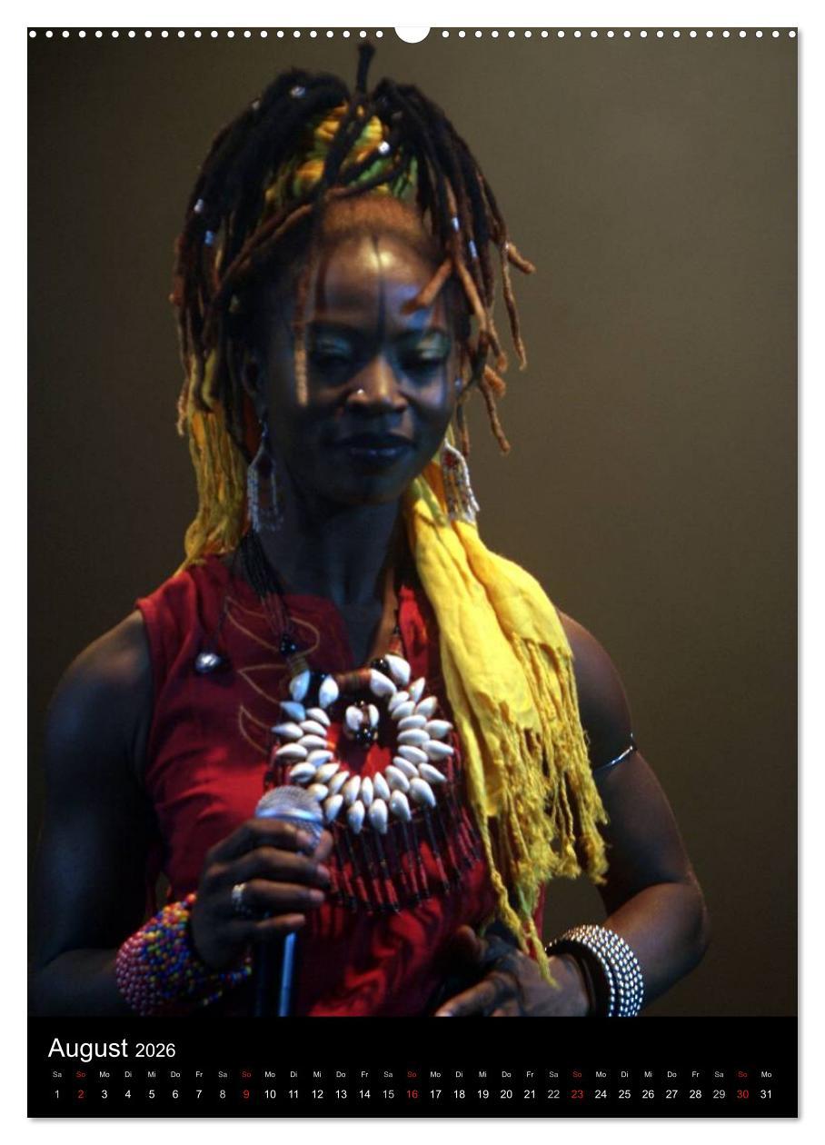 Beispielinhalt (Bild) Jazz Frauen 2026 (Wandkalender 2026 DIN A2 hoch), CALVENDO Monatskalender