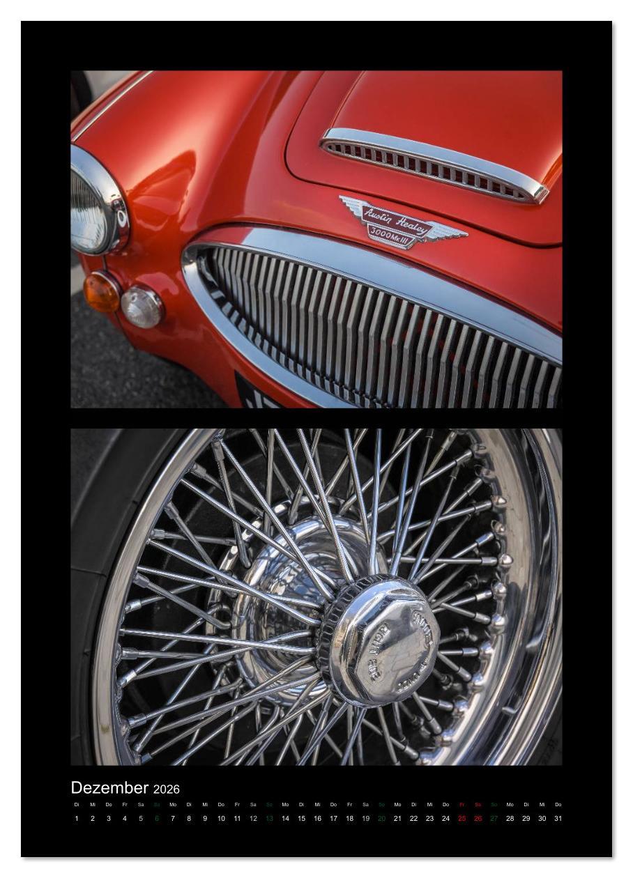 Beispielinhalt (Bild) Klassische Oldtimer (Wandkalender 2026 DIN A4 hoch), CALVENDO Monatskalender