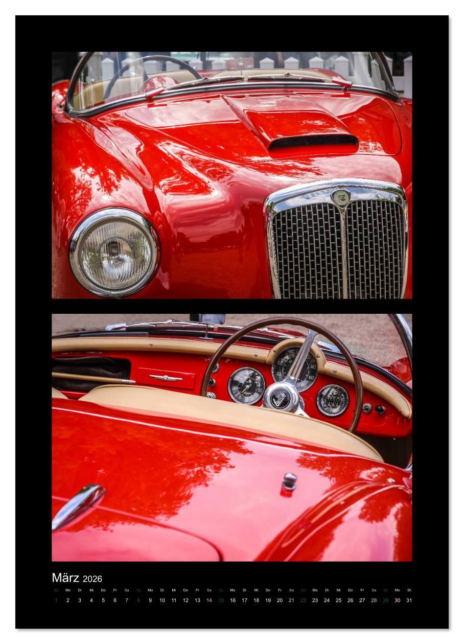 Beispielinhalt (Bild) Klassische Oldtimer (Wandkalender 2026 DIN A4 hoch), CALVENDO Monatskalender