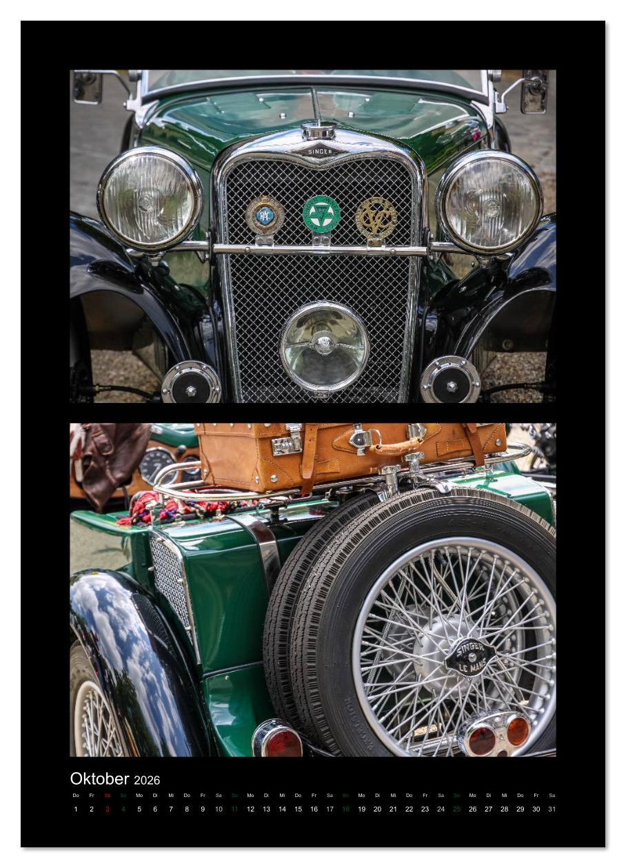 Beispielinhalt (Bild) Klassische Oldtimer (Wandkalender 2026 DIN A4 hoch), CALVENDO Monatskalender