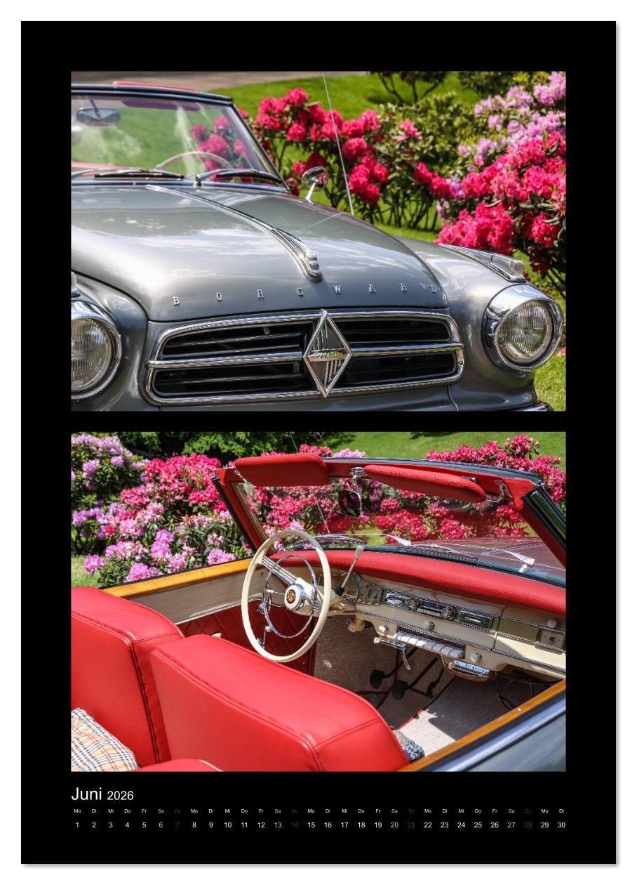 Beispielinhalt (Bild) Klassische Oldtimer (Wandkalender 2026 DIN A4 hoch), CALVENDO Monatskalender