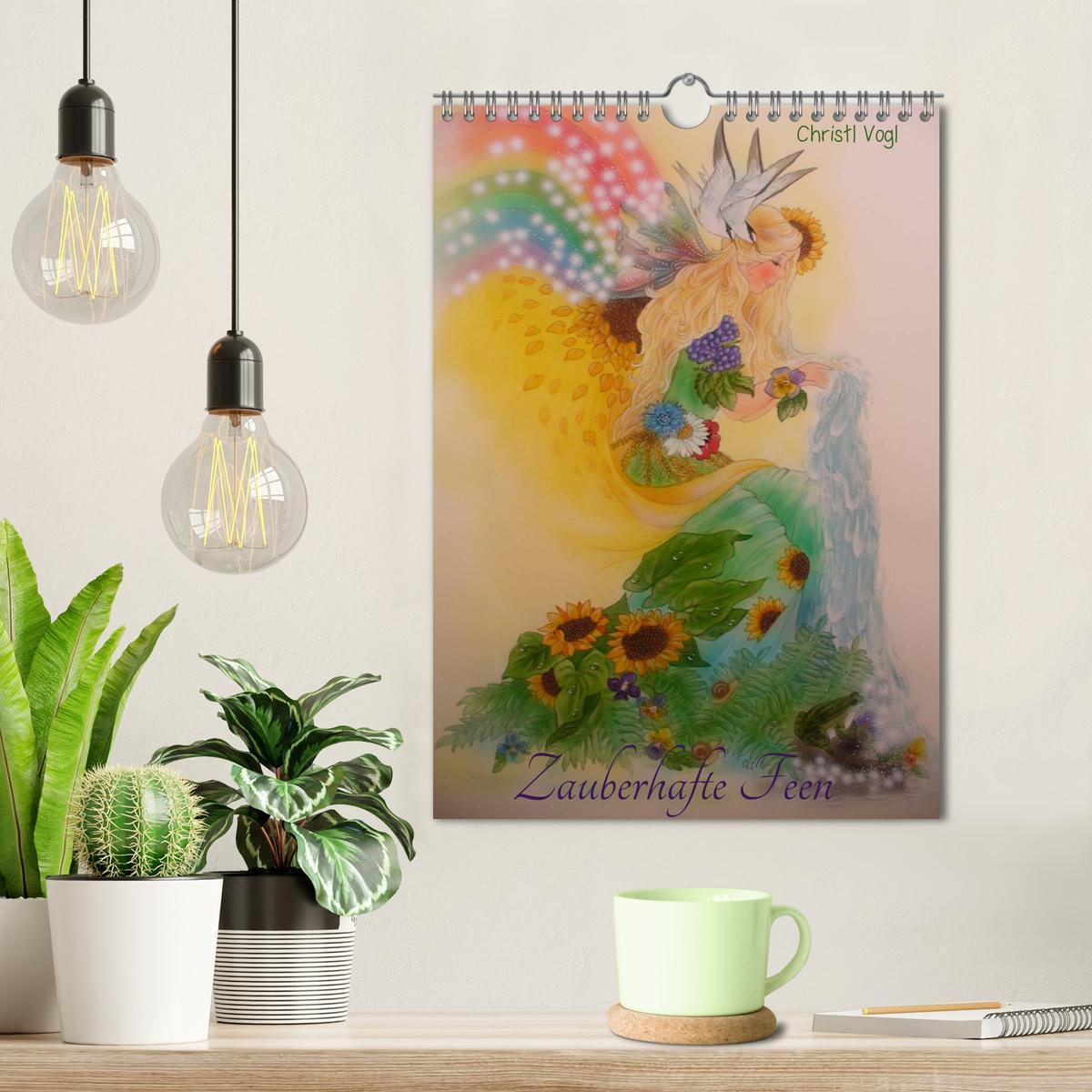 Beispielinhalt (Bild) Zauberhafte Feen (Wandkalender 2026 DIN A4 hoch), CALVENDO Monatskalender