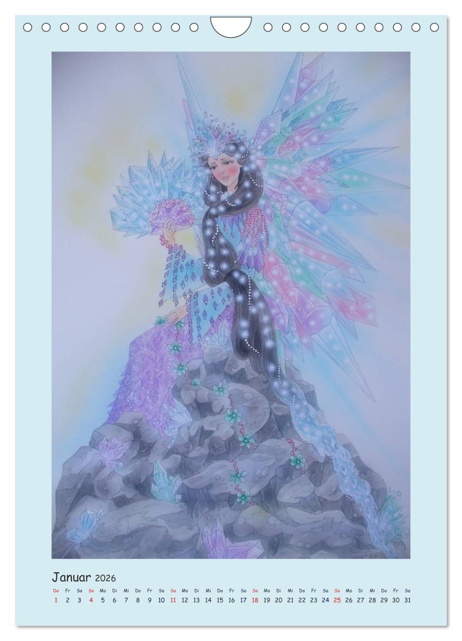 Beispielinhalt (Bild) Zauberhafte Feen (Wandkalender 2026 DIN A4 hoch), CALVENDO Monatskalender