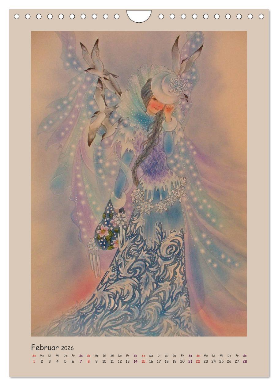 Beispielinhalt (Bild) Zauberhafte Feen (Wandkalender 2026 DIN A4 hoch), CALVENDO Monatskalender