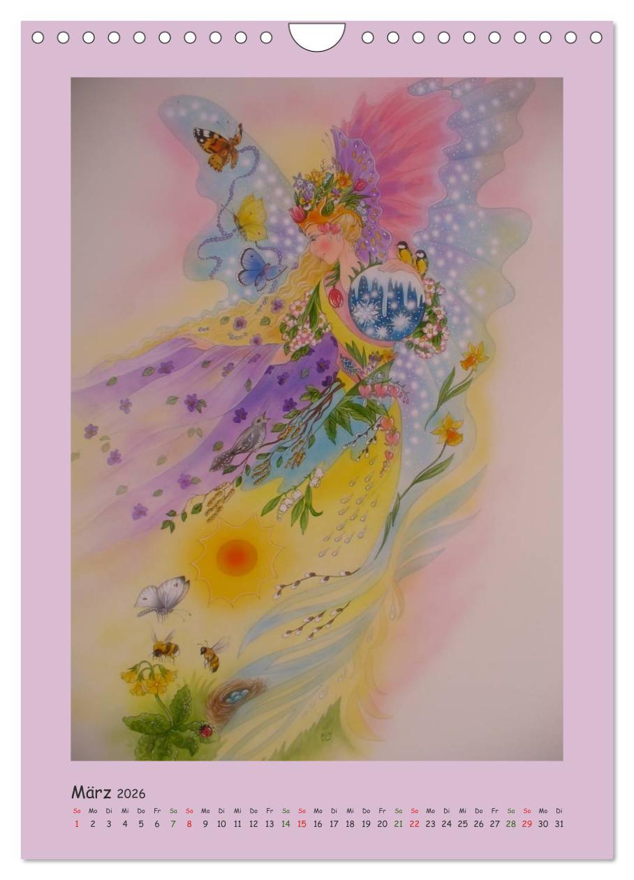 Beispielinhalt (Bild) Zauberhafte Feen (Wandkalender 2026 DIN A4 hoch), CALVENDO Monatskalender