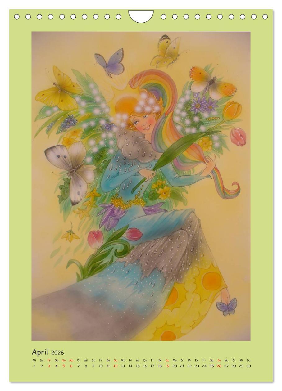 Beispielinhalt (Bild) Zauberhafte Feen (Wandkalender 2026 DIN A4 hoch), CALVENDO Monatskalender