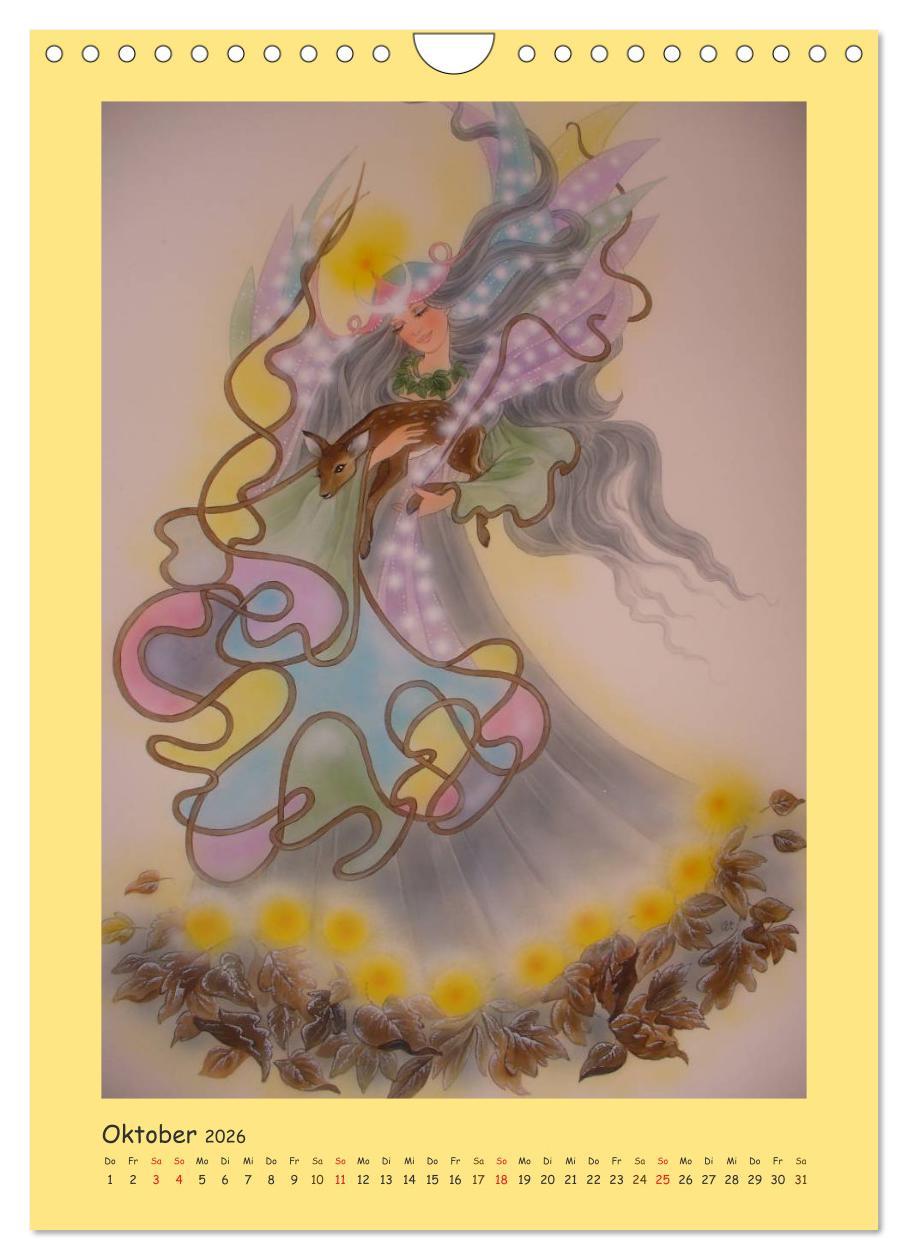Beispielinhalt (Bild) Zauberhafte Feen (Wandkalender 2026 DIN A4 hoch), CALVENDO Monatskalender