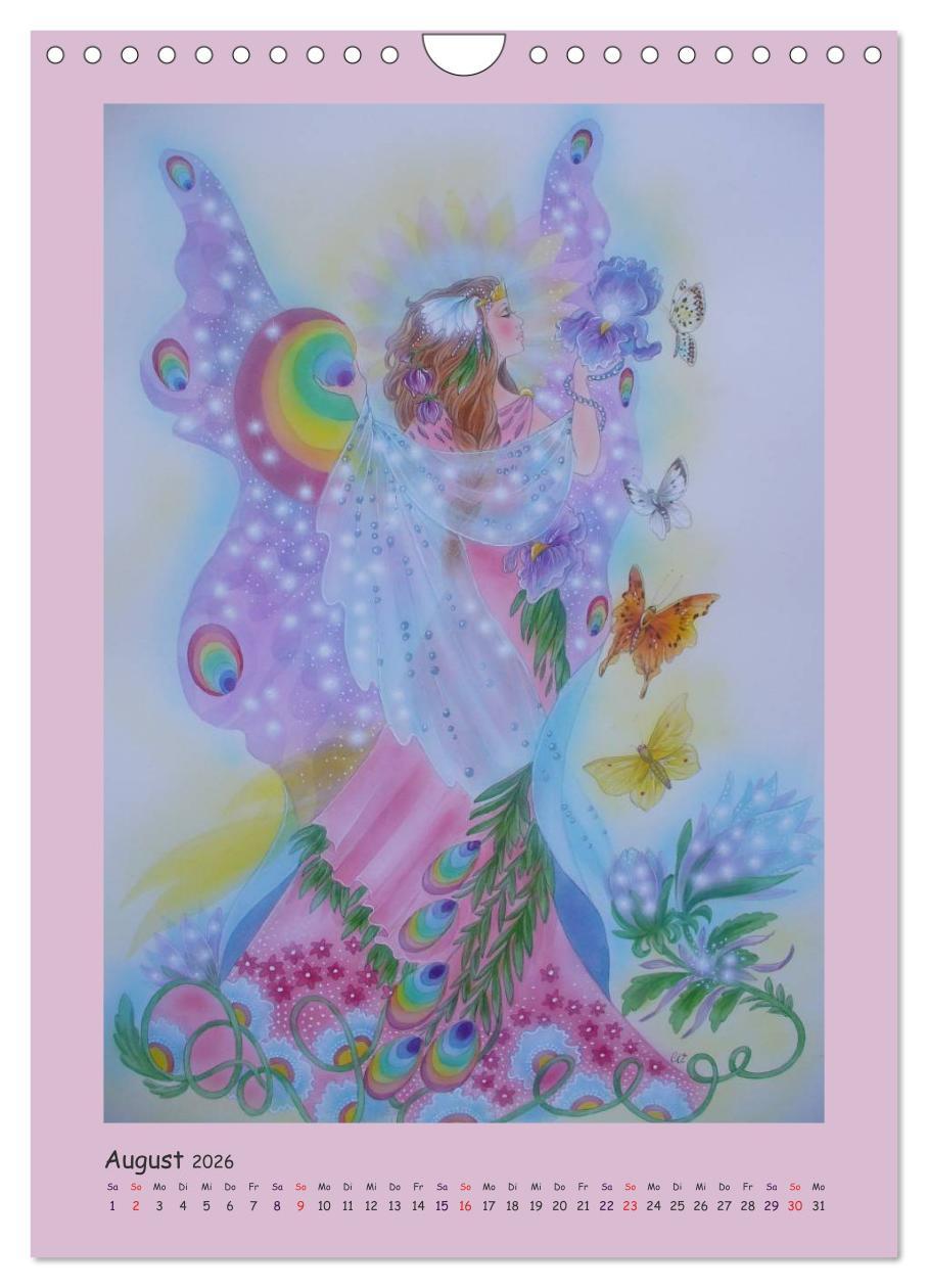 Beispielinhalt (Bild) Zauberhafte Feen (Wandkalender 2026 DIN A4 hoch), CALVENDO Monatskalender