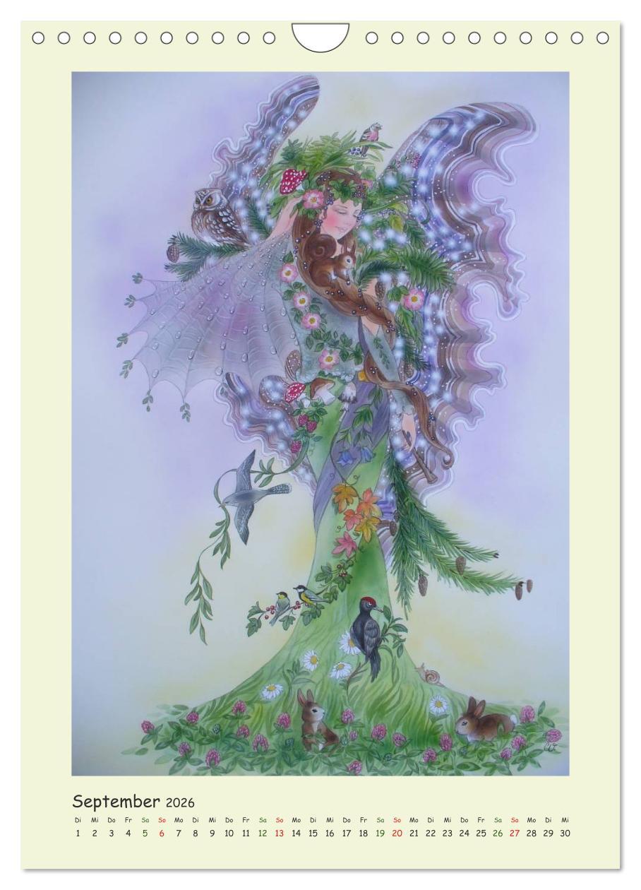 Beispielinhalt (Bild) Zauberhafte Feen (Wandkalender 2026 DIN A4 hoch), CALVENDO Monatskalender