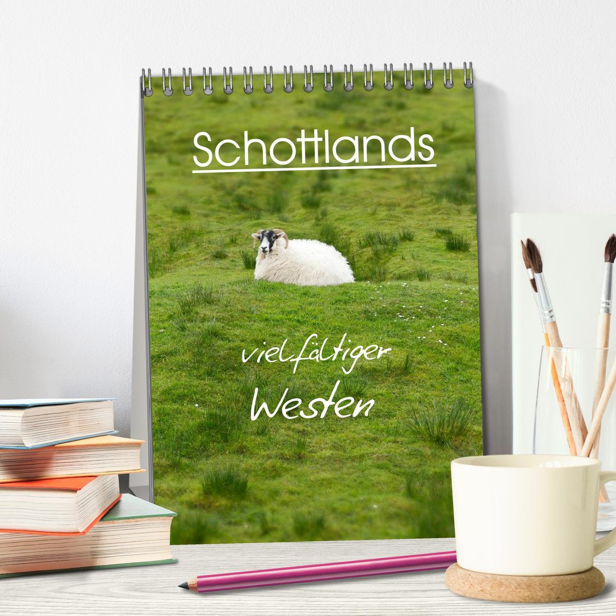 Beispielinhalt (Bild) Schottlands vielfältiger Westen (Tischkalender 2026 DIN A5 hoch), CALVENDO Monatskalender
