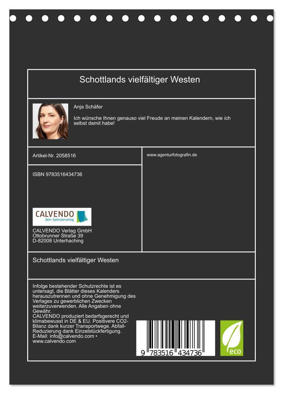 Beispielinhalt (Bild) Schottlands vielfältiger Westen (Tischkalender 2026 DIN A5 hoch), CALVENDO Monatskalender