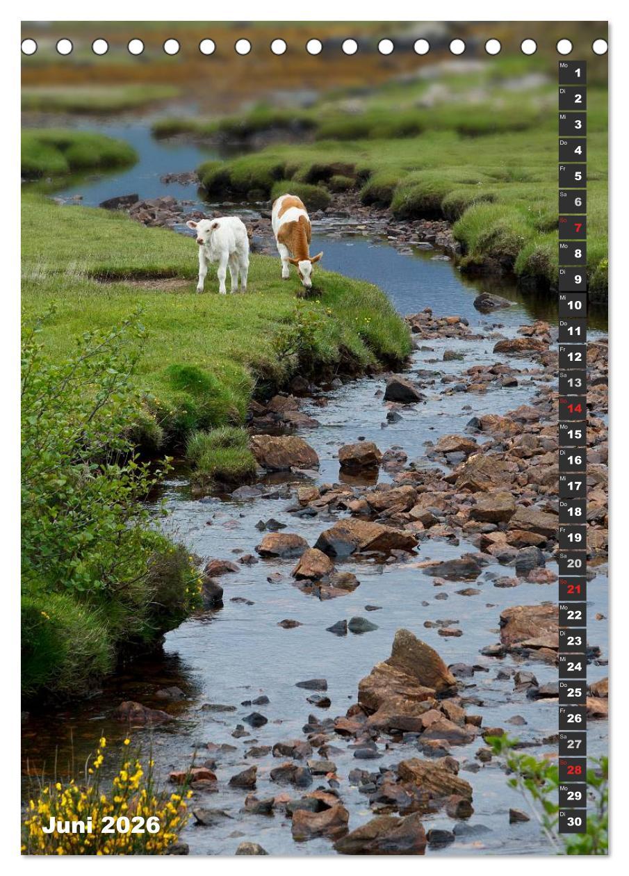 Beispielinhalt (Bild) Schottlands vielfältiger Westen (Tischkalender 2026 DIN A5 hoch), CALVENDO Monatskalender