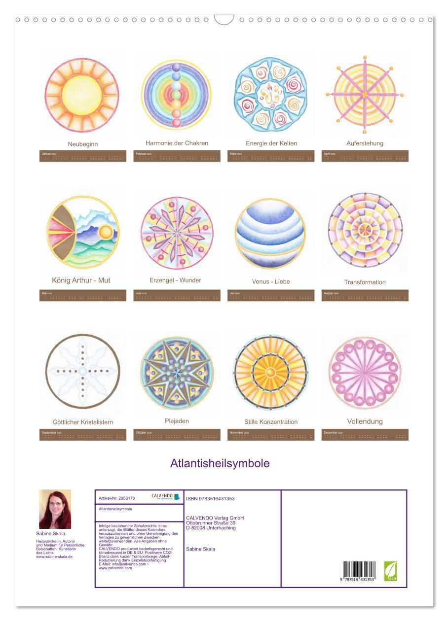 Beispielinhalt (Bild) Atlantisheilsymbole (Wandkalender 2026 DIN A2 hoch), CALVENDO Monatskalender