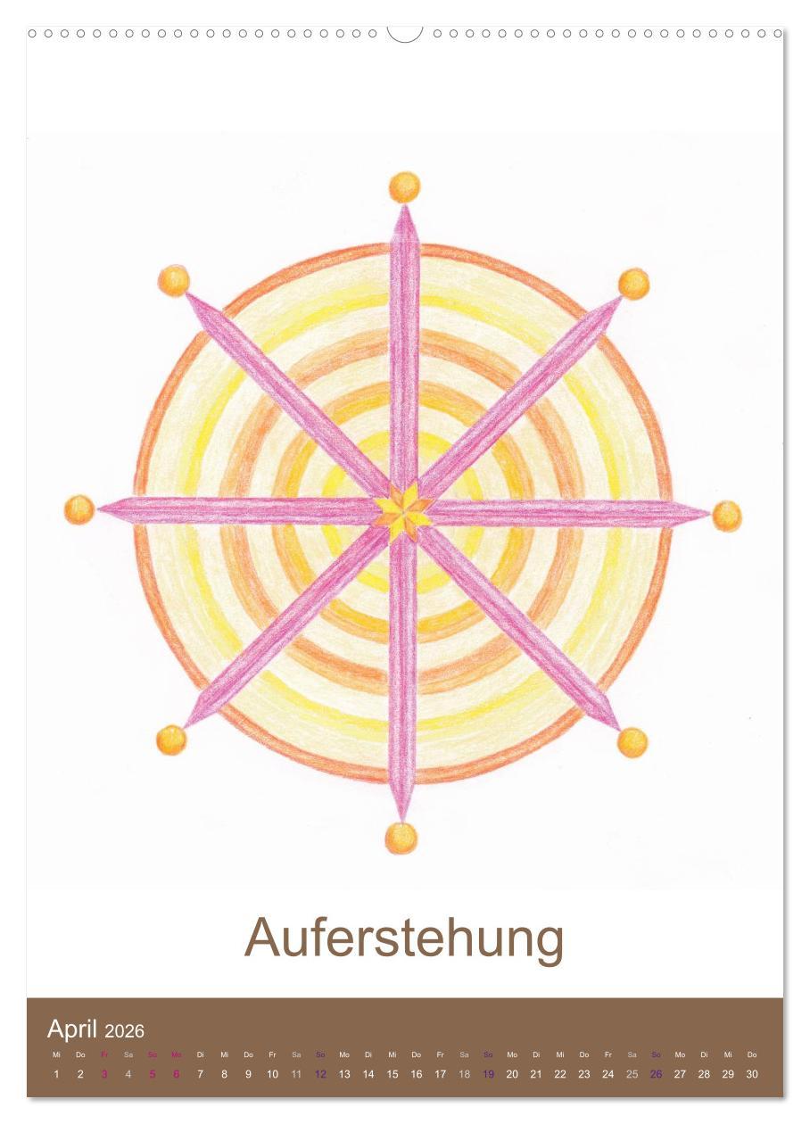 Beispielinhalt (Bild) Atlantisheilsymbole (Wandkalender 2026 DIN A2 hoch), CALVENDO Monatskalender
