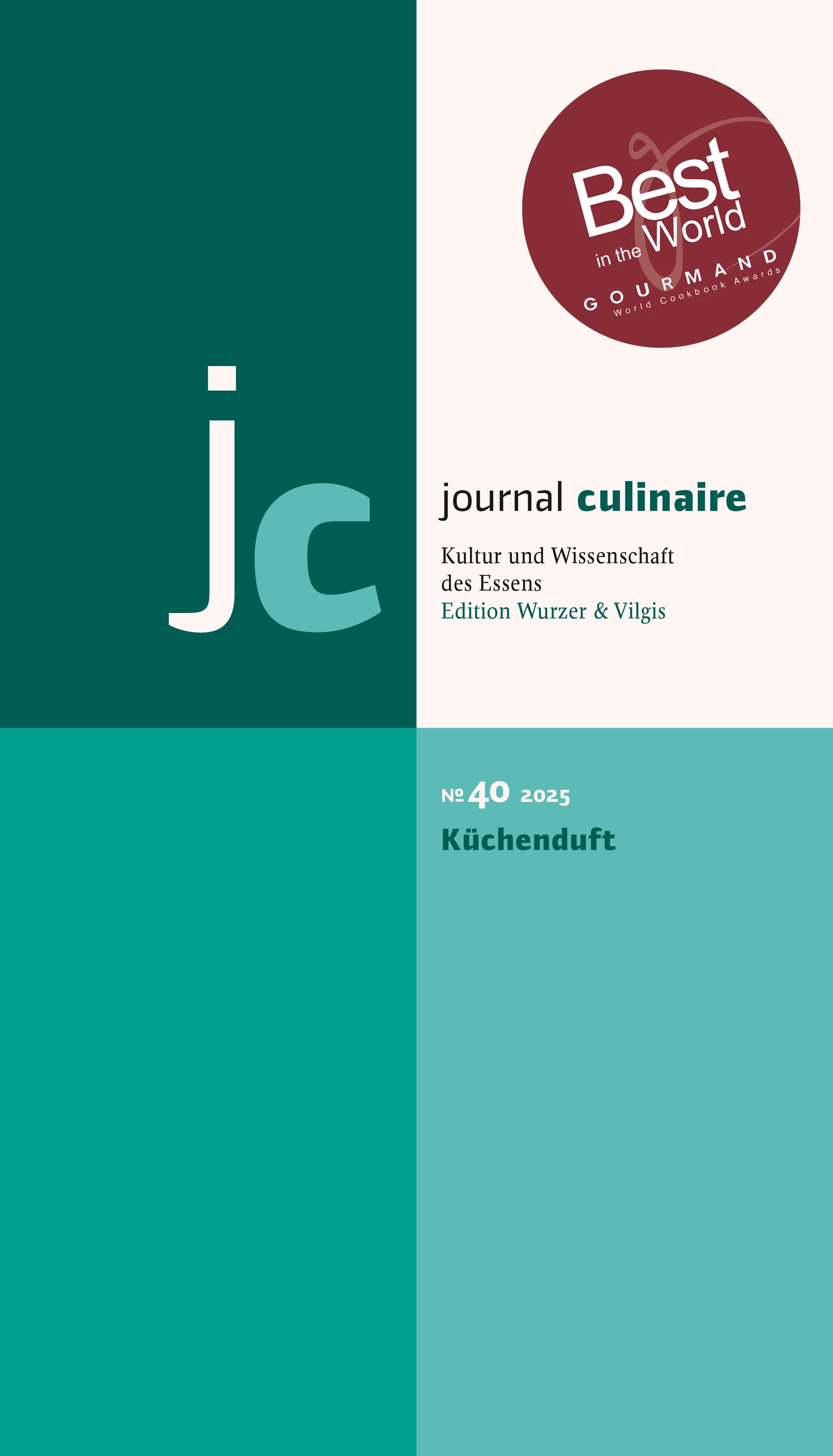 Vorderes Coverbild journal culinaire. Kultur und Wissenschaft des Essens