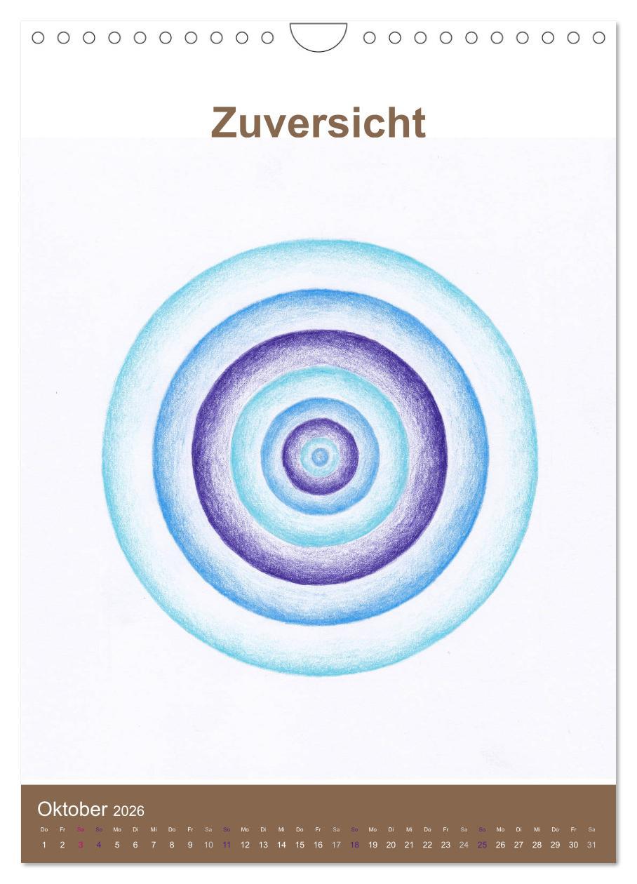 Beispielinhalt (Bild) Delfinheilsymbole (Wandkalender 2026 DIN A4 hoch), CALVENDO Monatskalender