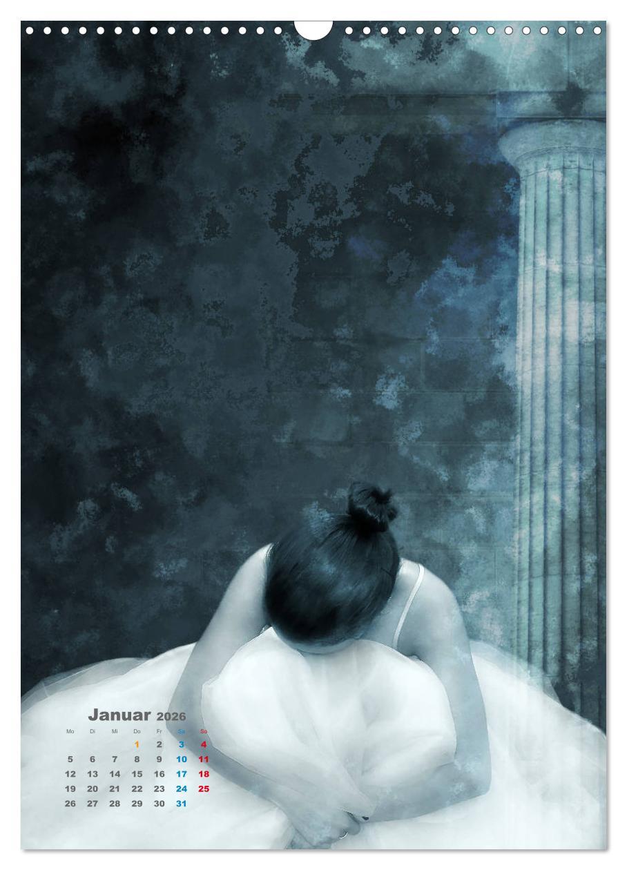 Beispielinhalt (Bild) Ballerinen - Anmut, Eleganz und Leichtigkeit (Wandkalender 2026 DIN A3 hoch), CALVENDO Monatskalender