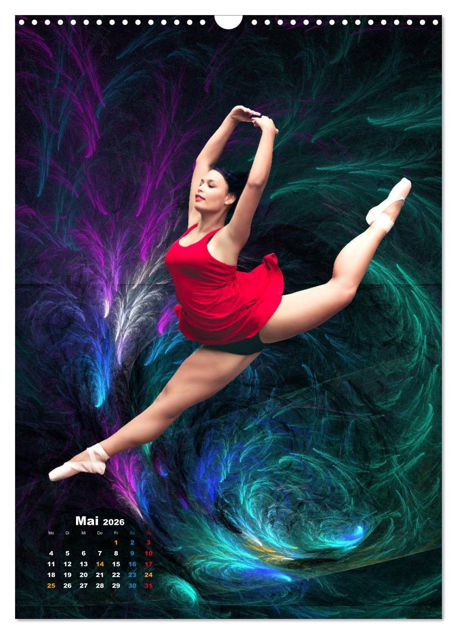 Beispielinhalt (Bild) Ballerinen - Anmut, Eleganz und Leichtigkeit (Wandkalender 2026 DIN A3 hoch), CALVENDO Monatskalender