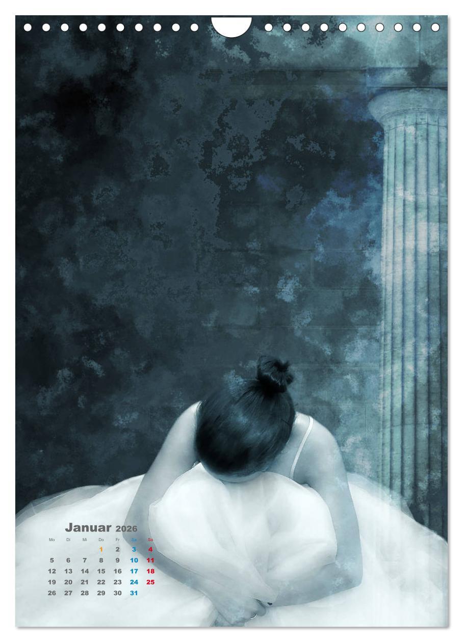 Beispielinhalt (Bild) Ballerinen - Anmut, Eleganz und Leichtigkeit (Wandkalender 2026 DIN A4 hoch), CALVENDO Monatskalender